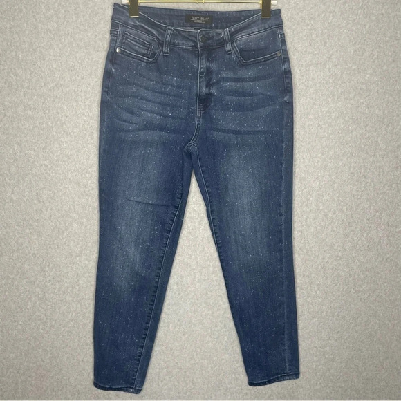 Judy Blue Mineral Washed Bleach Splatter High Rise Denim Jeans - Picture 2 of 8